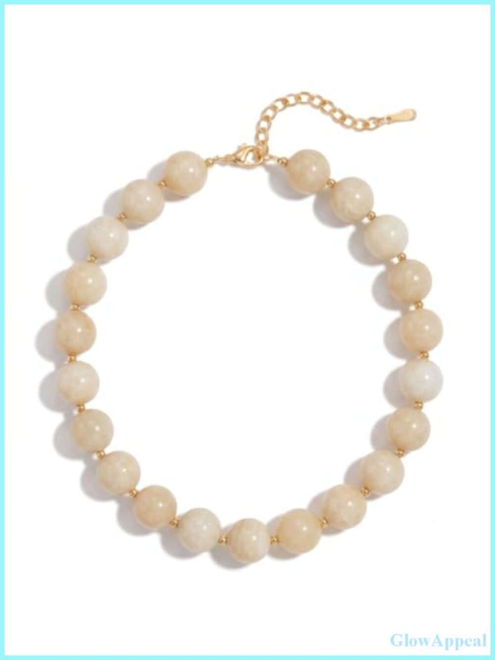 Chunky Boho Natural Stone Beaded Necklace Adjustable Summer Beach Jewelry